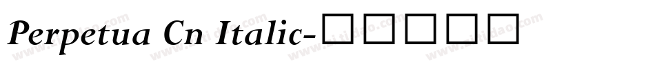 Perpetua Cn Italic字体转换